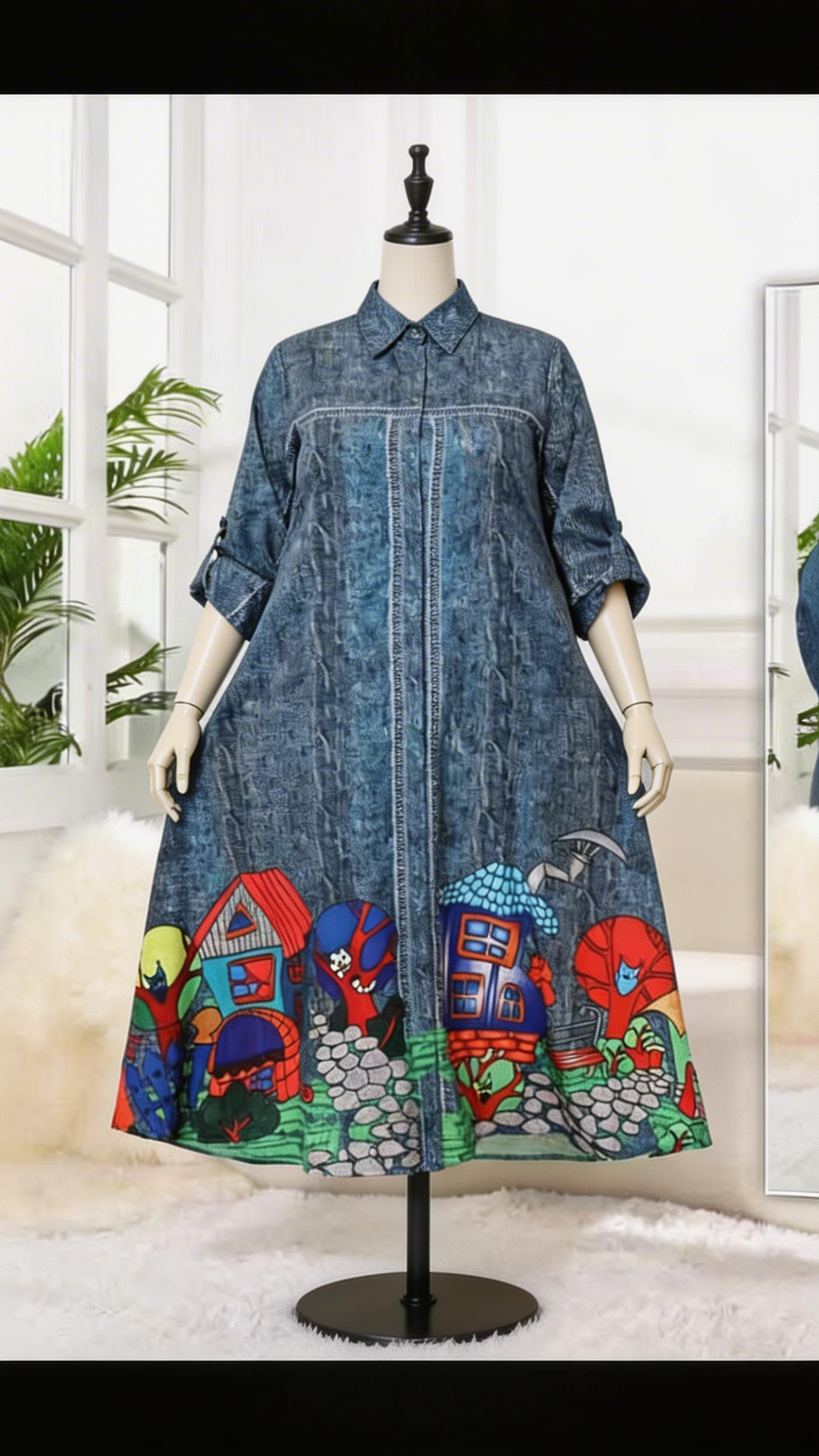 فستان جينز denim dress