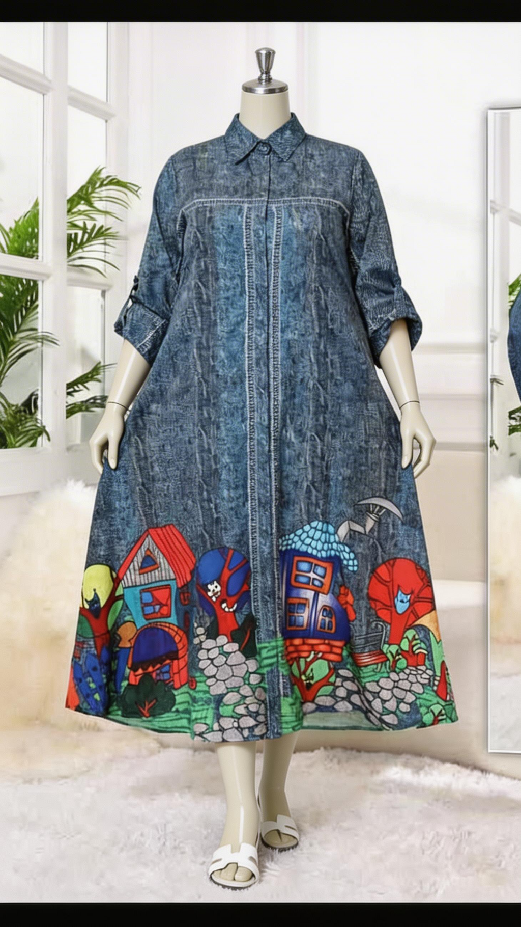 فستان جينز denim dress