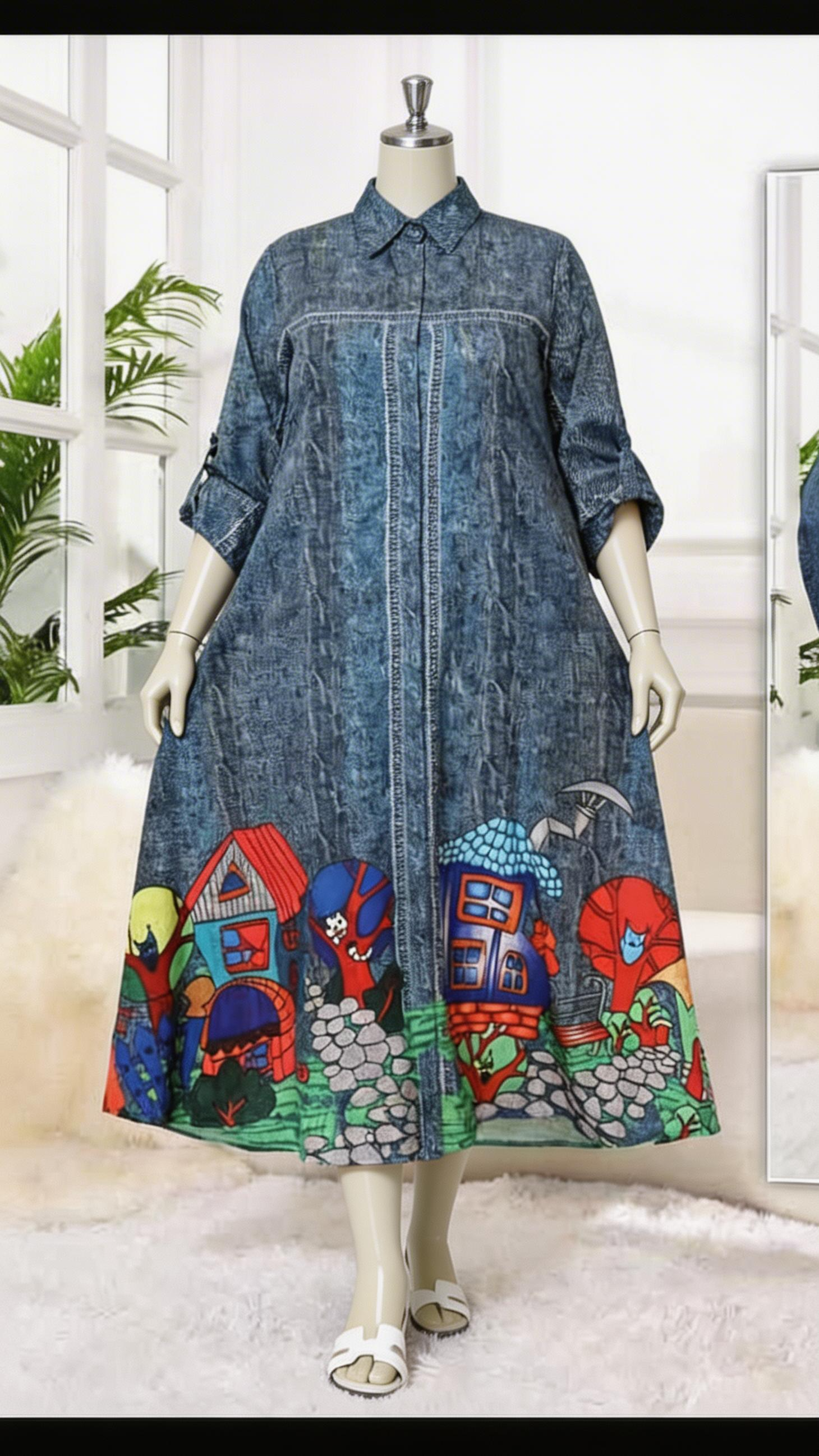 فستان جينز denim dress