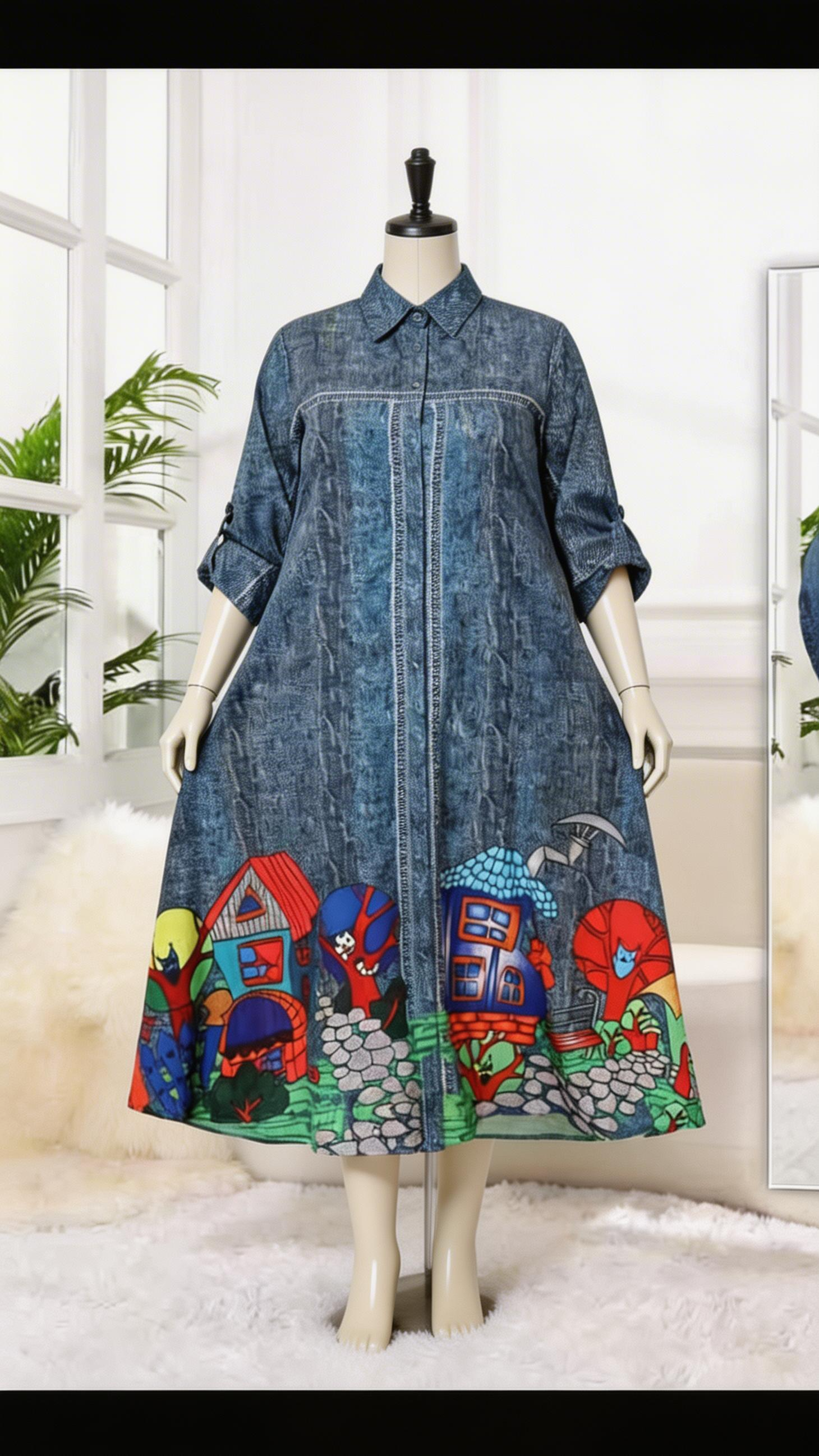 فستان جينز denim dress